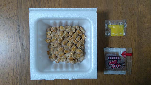 北海道産大豆でつくった納豆3パック開封後